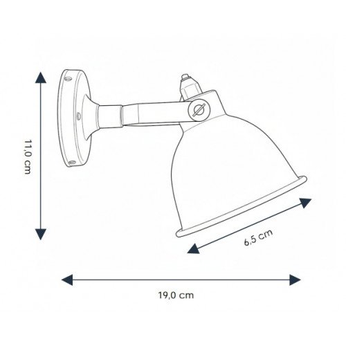 Spot mural Maxim (30227) Nostaluce industriel vintage avec abat-jour noir | Nostalux.fr